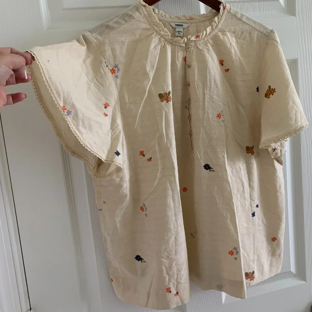 NWT Sonoma Goods for Life Women's Top Blouse, Size XL - Picture 3 of 14